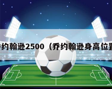 乔约翰逊2500（乔约翰逊身高位置）